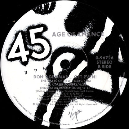 Age Of Chance : Don't Get Mad...Get Even! (12")