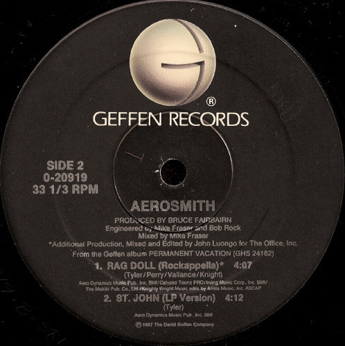Aerosmith : Rag Doll (12", Maxi)