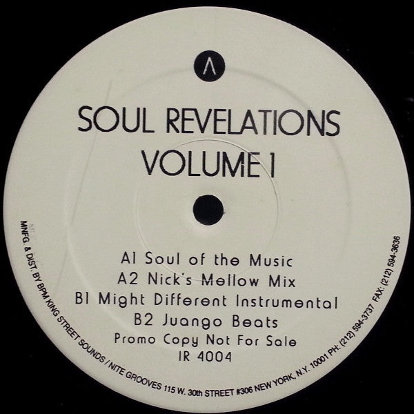 Nick Jones : Soul Revelations Volume 1 (12", Promo)