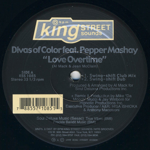 Divas Of Color Feat. Pepper Mashay : Love Overtime (12")