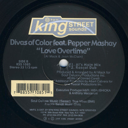 Divas Of Color Feat. Pepper Mashay : Love Overtime (12")
