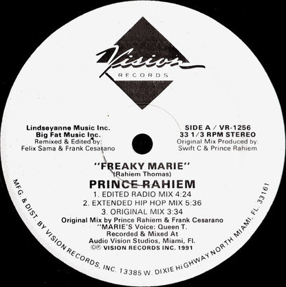 Prince Rahiem : Freaky Marie / Loose My Money (12")