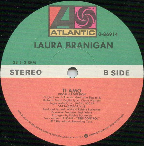 Laura Branigan : Satisfaction / Ti Amo (12")