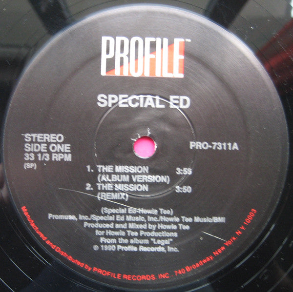 Special Ed : The Mission / See It Ya (12", Single)