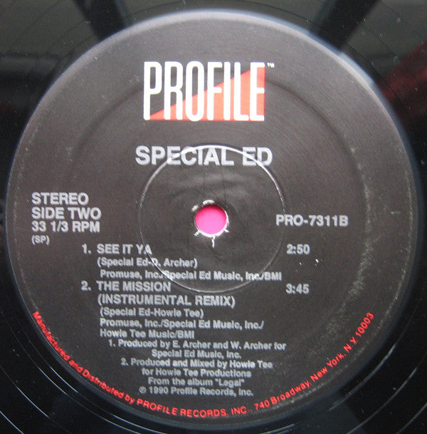 Special Ed : The Mission / See It Ya (12", Single)
