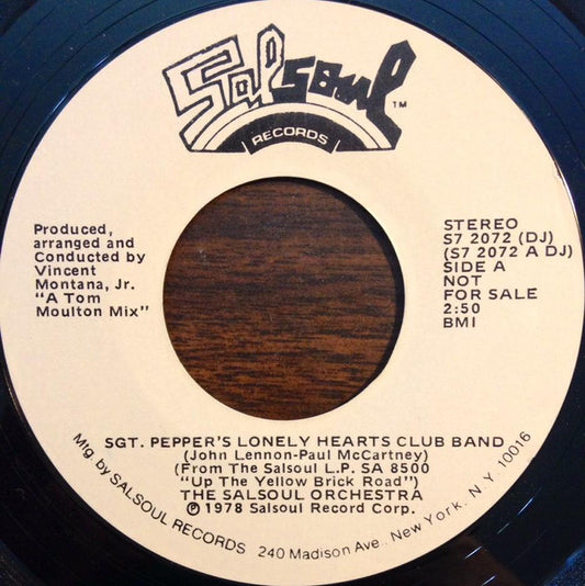 The Salsoul Orchestra : Sgt. Pepper's Lonely Hearts Club Band (7", Promo, Styrene)