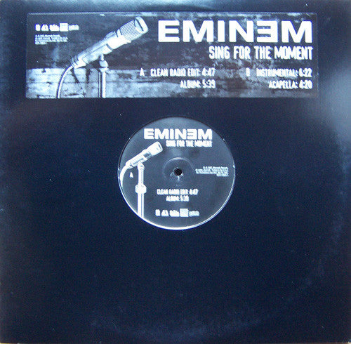 Eminem : Sing For The Moment (12", Promo)