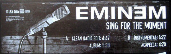 Eminem : Sing For The Moment (12", Promo)