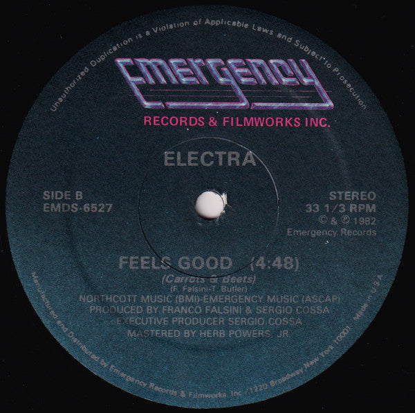 Electra (2) Featuring Tara Butler : Feels Good (Carrots & Beets) (12")