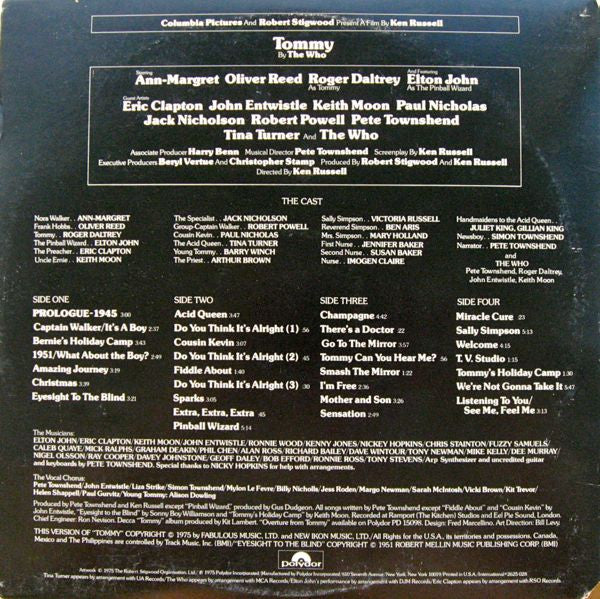 Various : Tommy (Original Soundtrack Recording) (2xLP, Album, Mon)