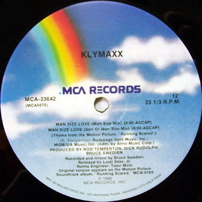 Klymaxx : Man Size Love (12" Version) (12", Single)