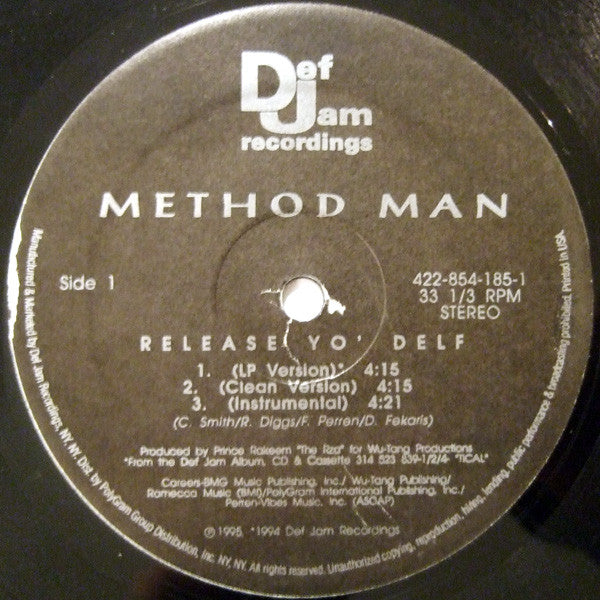 Method Man : Release Yo' Delf (12", Single)
