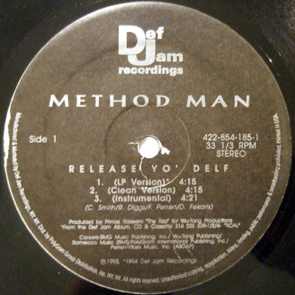 Method Man : Release Yo' Delf (12", Single)