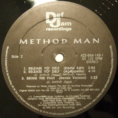 Method Man : Release Yo' Delf (12", Single)