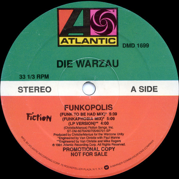 Die Warzau : Funkopolis (12", Single, Promo)