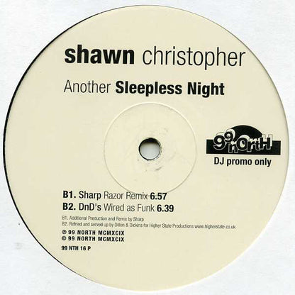 Shawn Christopher : Another Sleepless Night (2x12", Promo)
