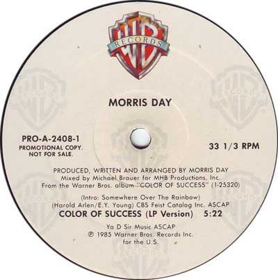 Morris Day : Color Of Success (12", Promo)
