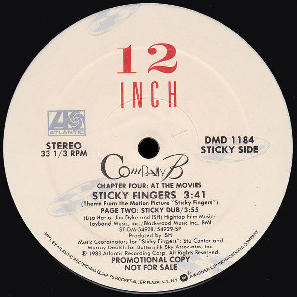 Company B : Signed In Your Book Of Love / Sticky Fingers (2x12", Ltd, Promo)