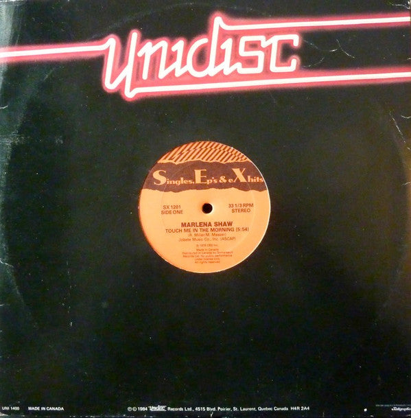 Marlena Shaw / Angela Clemmons : Touch Me In The Morning / Give Me Just A Little More Time (12")