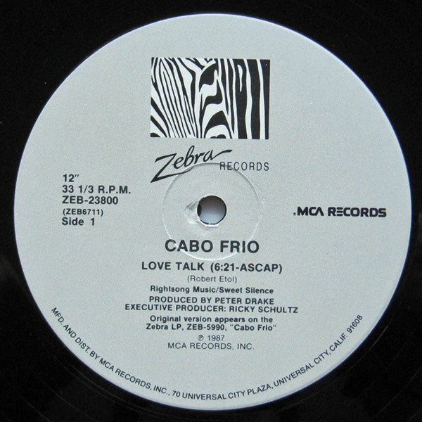 Cabo Frio : Love Talk / Banana Jam (12", Single)