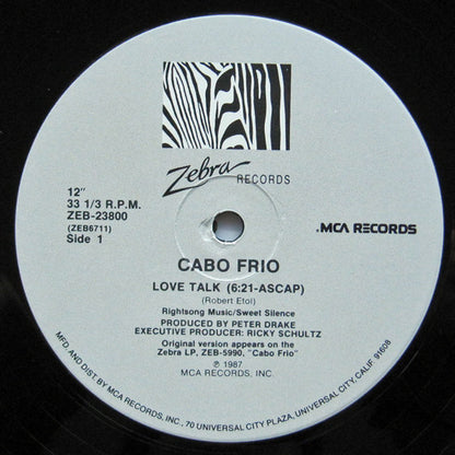 Cabo Frio : Love Talk / Banana Jam (12", Single)