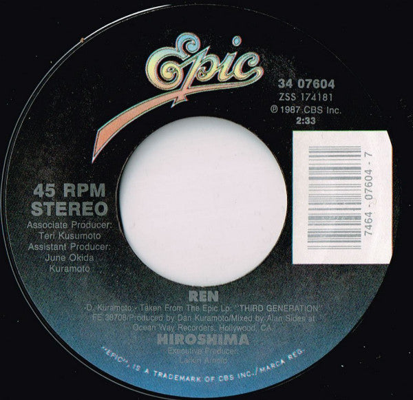 Hiroshima (3) : Hawaiian Electric (7")