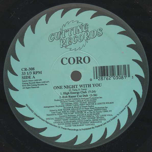 Coro : One Night With You (12")