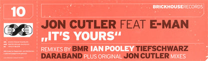 Jon Cutler Feat E-Man : It's Yours (2x12")
