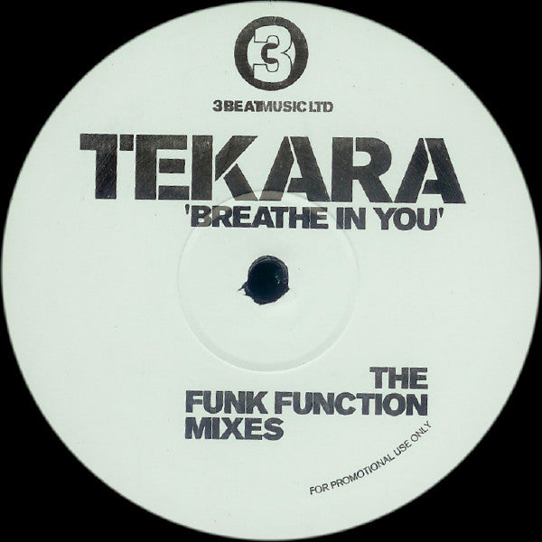 Tekara Featuring Lucy Cotter : Breathe In You (The Funk Function Mixes) (12", Promo)