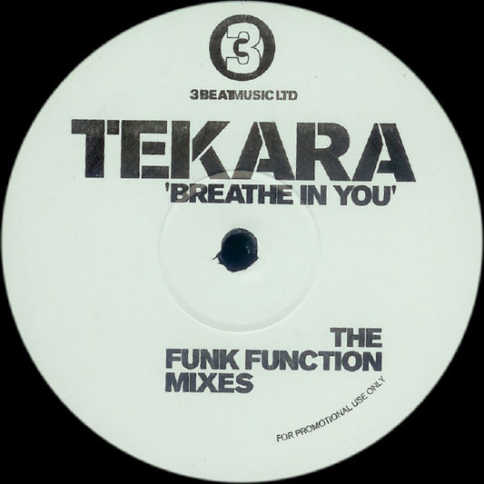 Tekara Featuring Lucy Cotter : Breathe In You (The Funk Function Mixes) (12", Promo)