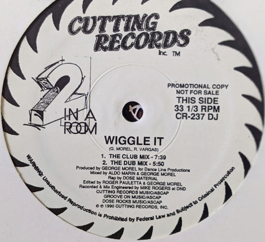 2 In A Room : Wiggle It (12", Promo)