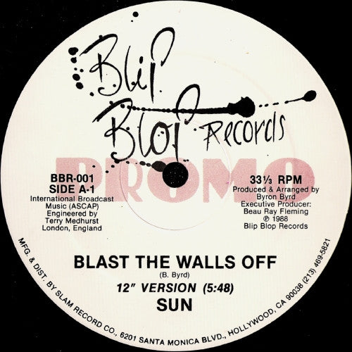 Sun (7) : Blast The Walls Off (12", Promo)