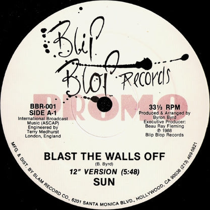 Sun (7) : Blast The Walls Off (12", Promo)