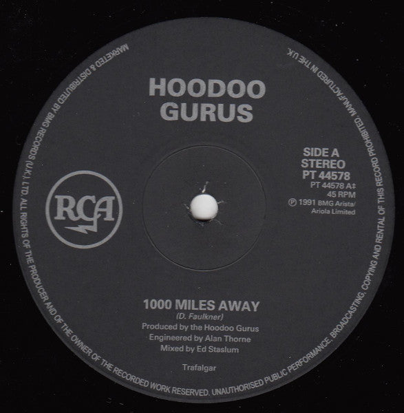 Hoodoo Gurus : 1000 Miles Away (12", Single)