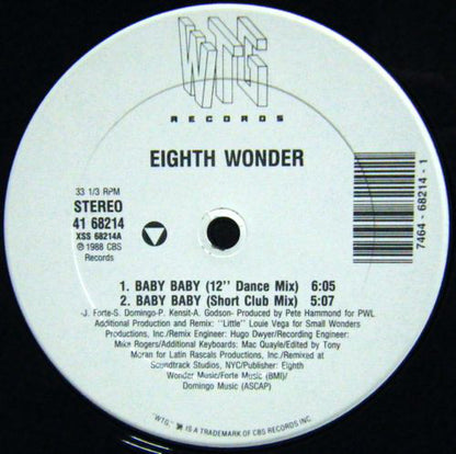 Eighth Wonder : Baby Baby (12")