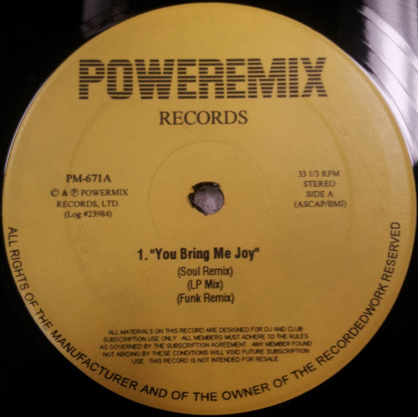 Various : You Bring Me Joy (12")