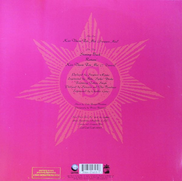 Siouxsie & The Banshees : Kiss Them For Me (Snapper Mix) (12", Maxi)