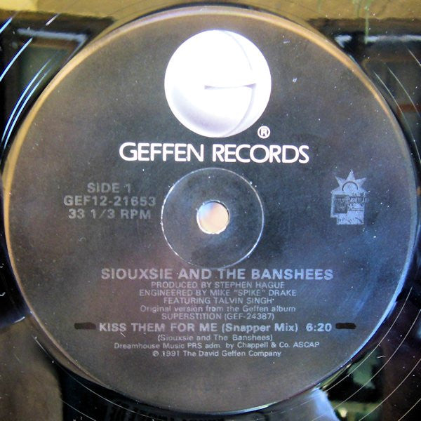 Siouxsie & The Banshees : Kiss Them For Me (Snapper Mix) (12", Maxi)