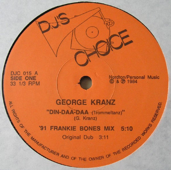 George Kranz : Din-Daa-Daa (Trommeltanz) (12")