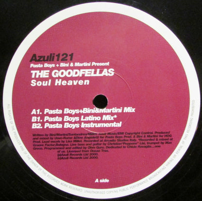 Pasta Boys* + Bini & Martini Present The Goodfellas (2) : Soul Heaven (12")
