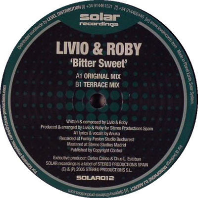 Livio & Roby : Bitter Sweet (12")