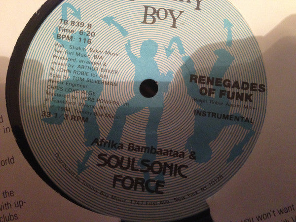 Afrika Bambaataa & Soulsonic Force : Renegades Of Funk! (12")