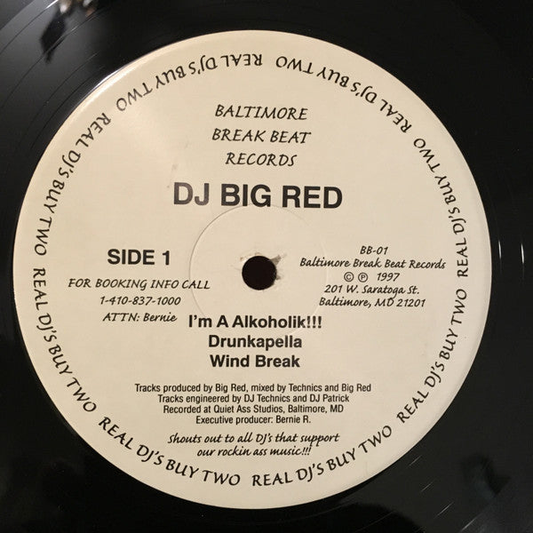 DJ Big Red : I'm  A  Alcoholik!!! (12", EP)