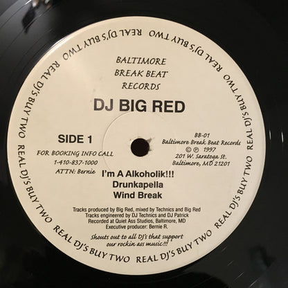 DJ Big Red : I'm  A  Alcoholik!!! (12", EP)