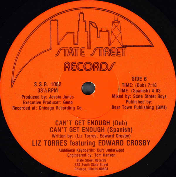 Liz Torres Featuring Edward Crosby : Can't Get Enough (12")