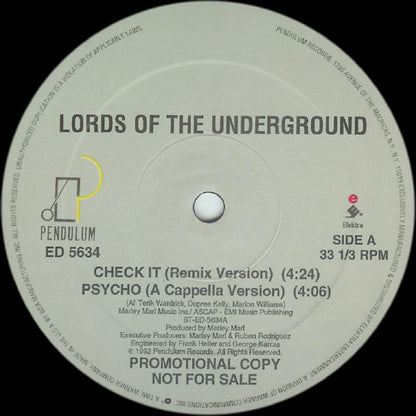 Lords Of The Underground : Check It (12", Promo)
