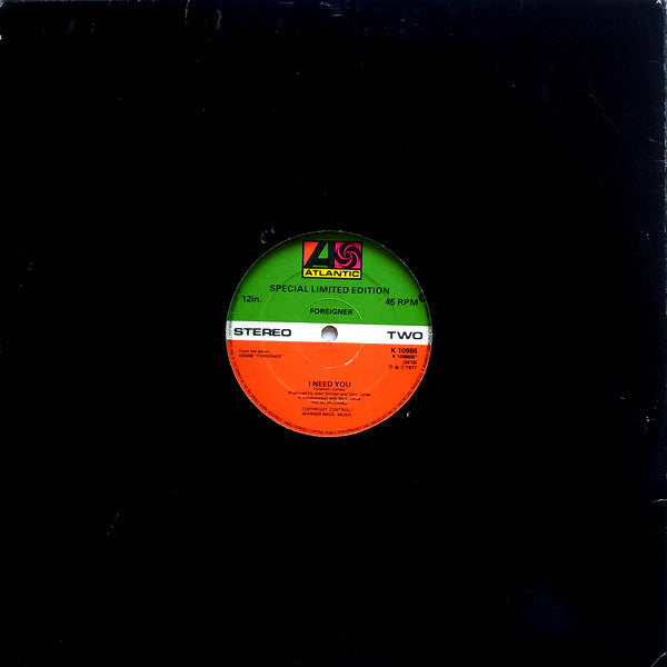 Foreigner : Cold As Ice (12", Ltd)
