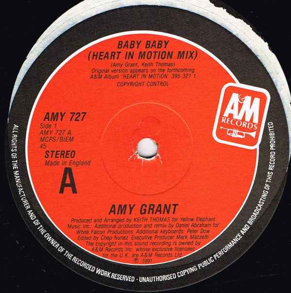 Amy Grant : Baby Baby (12", Single)