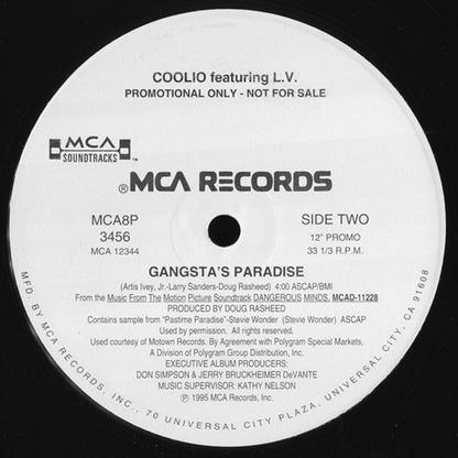 Coolio Featuring LV : Gangsta's Paradise (12", Promo)