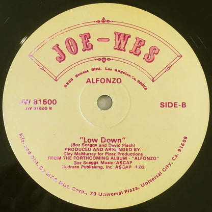 Alfonzo : Girl, You Are The One (12")